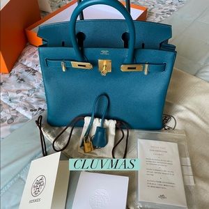 SOLD!!HERMES BIRKIN 30 GHW EPSOM VERT BOSPHORE